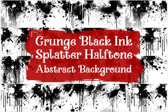 Download Abstract Black Paint Splatter Halftone - Paint Collection