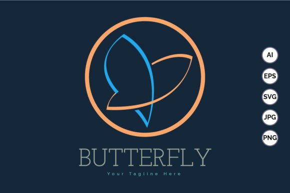 Download Butterfly Modern Line Logo Template - Modern line Collection