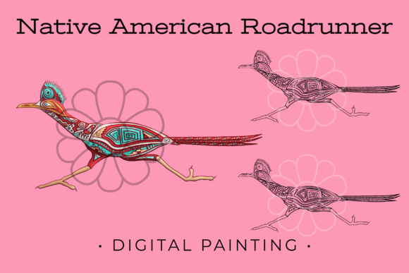 Download Native American Roadrunner Painting PNG - Paint Collection